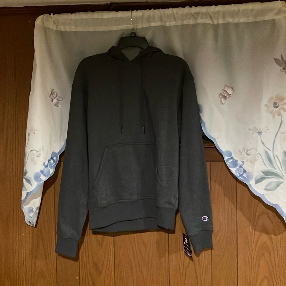 Dark Grey Champion hoodie, size Small